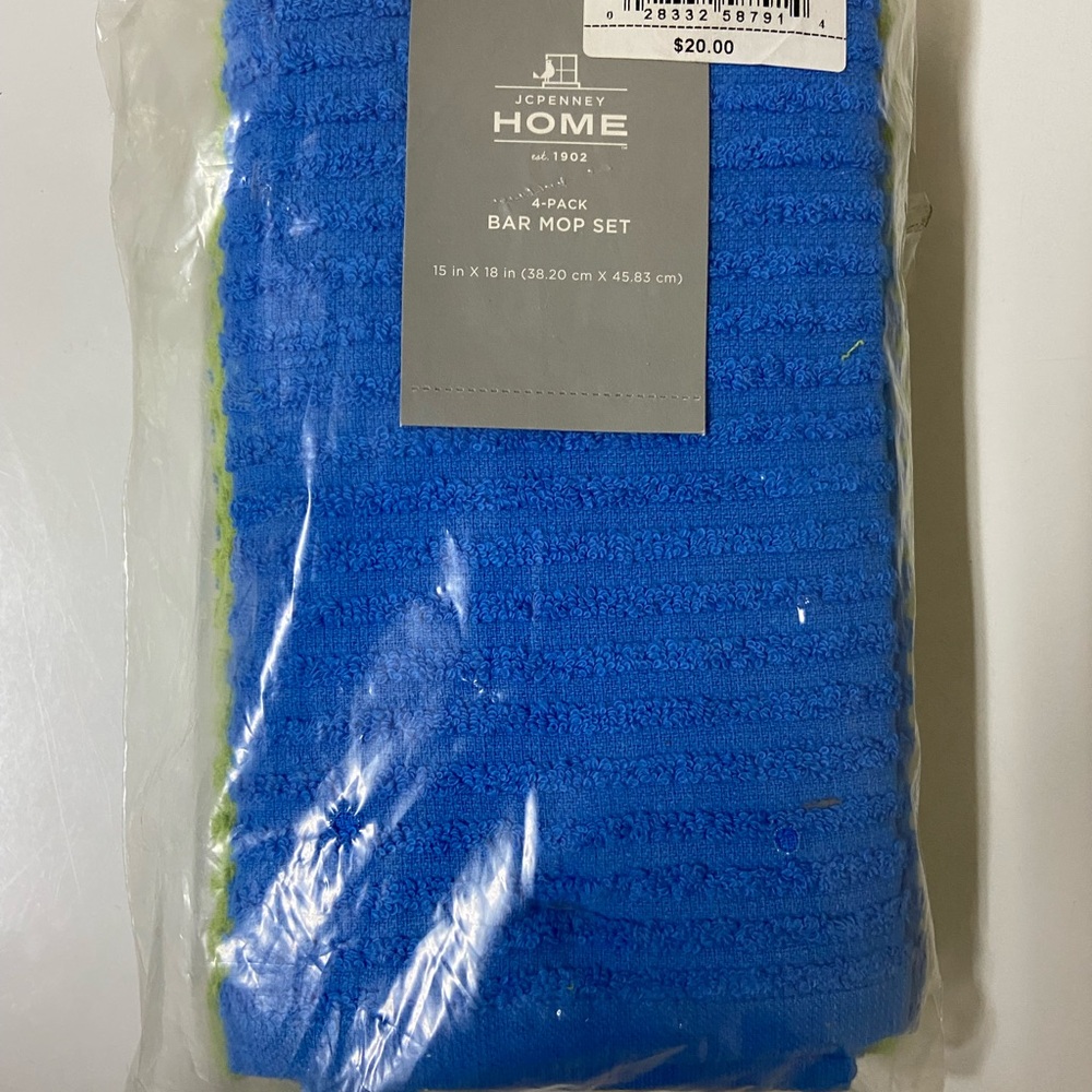 jcpenney Home Blue and Green Bar Mop Set